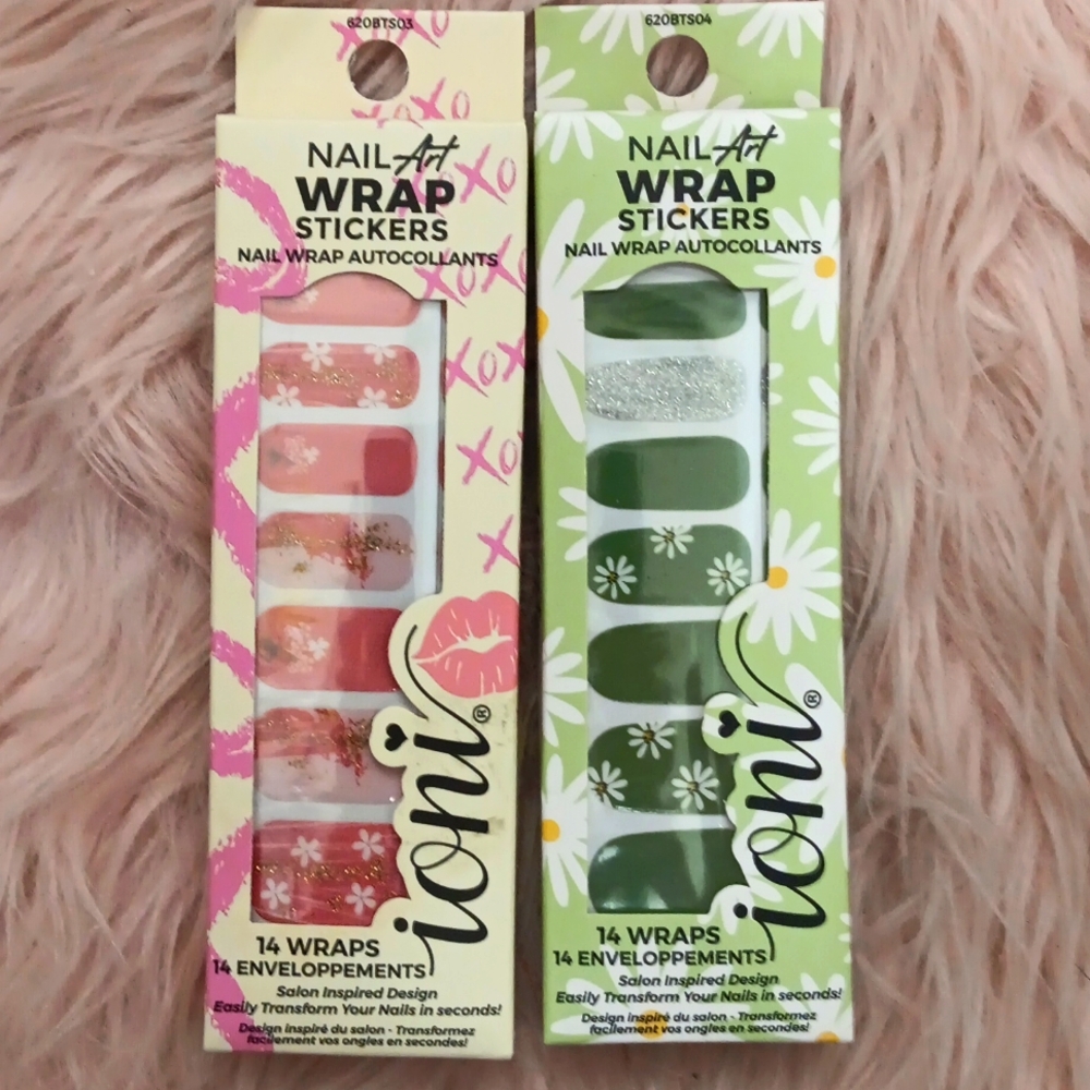 Brand New IONI NAIL ART WRAP STICKERS-2CT